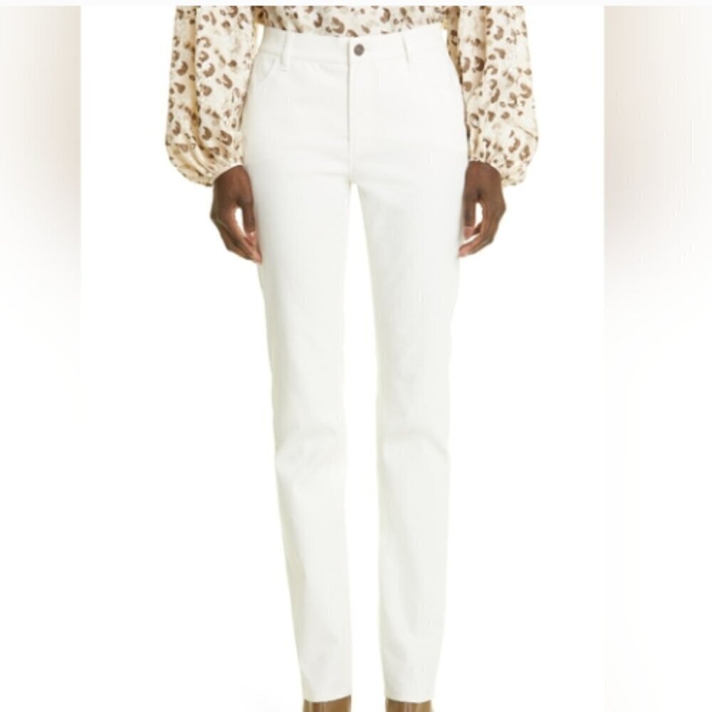 Lafayette 148 New York Size 12 Thompson Off White Jeans